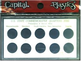 Capital Plastics 50 State Quarter Holder